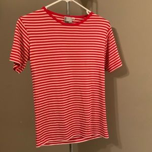 Red and white striped shirt
